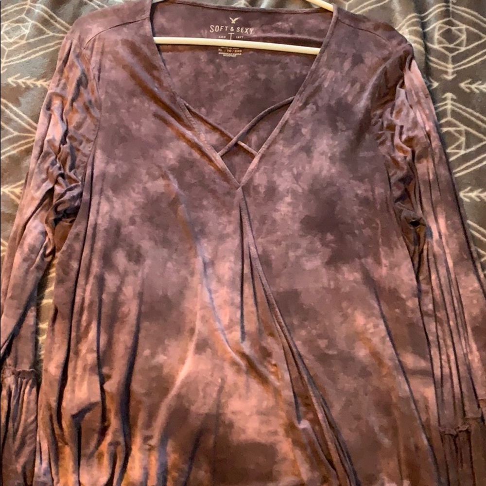 Purple Tie Dye Top